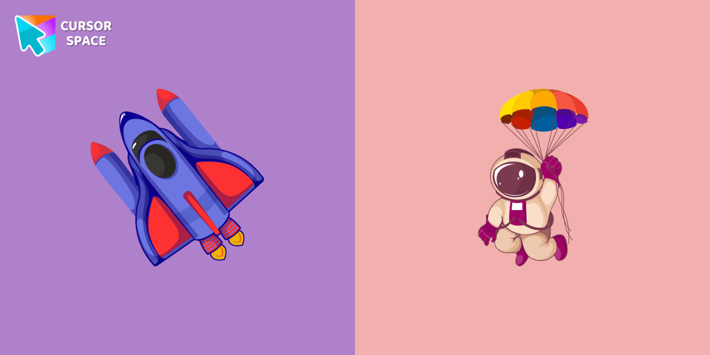 Hilarious Astronaut cursor cursor pack